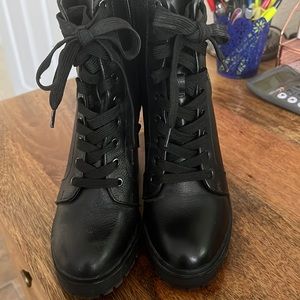 Steve Madden heeled combat boots